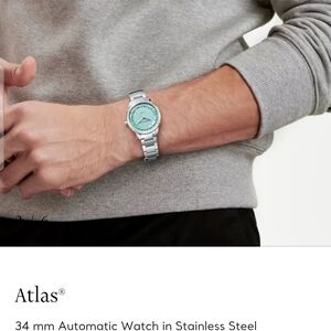 Tiffany & Co. Atlas Stainless Steel Watch with Mint Green Dial